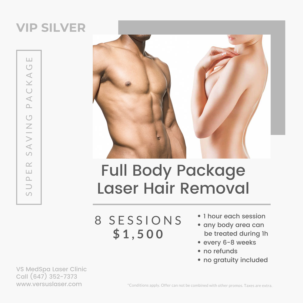 Full body laser hair removal VIP-Silver pack