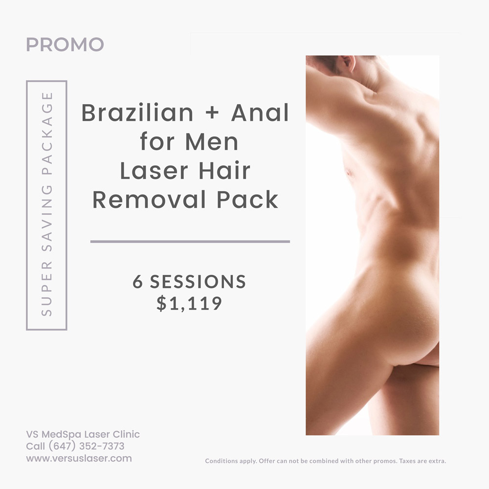 Brazilian and Anal Laser Hair Removal Pack for Men - VS MedSpa