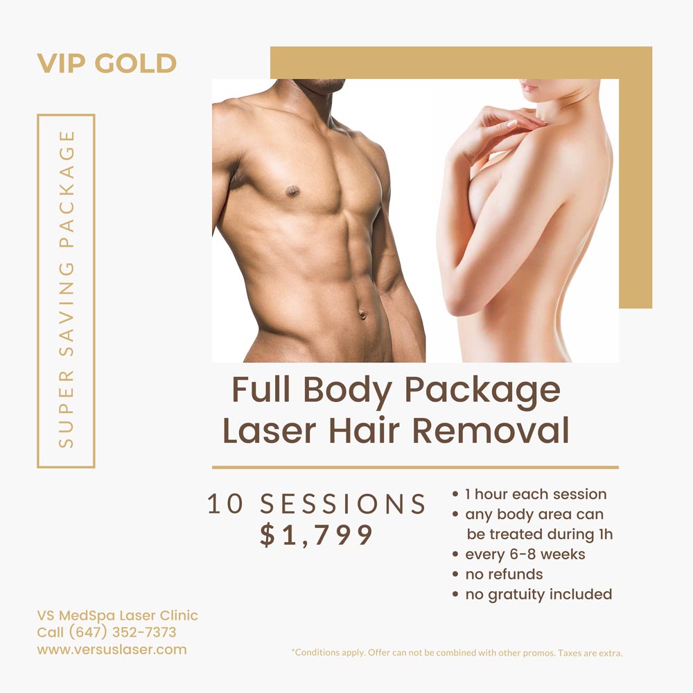 Full Body VIP Gold Laser Hair Removal Package