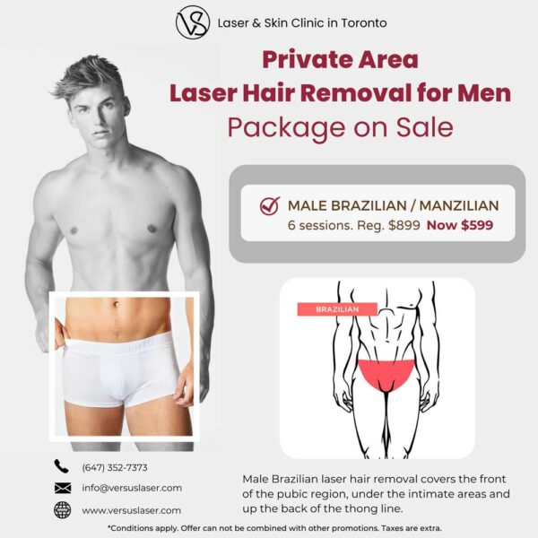 Male Brazilian Laser Hair Removal Pack - VS MedSpa Laser Clinic