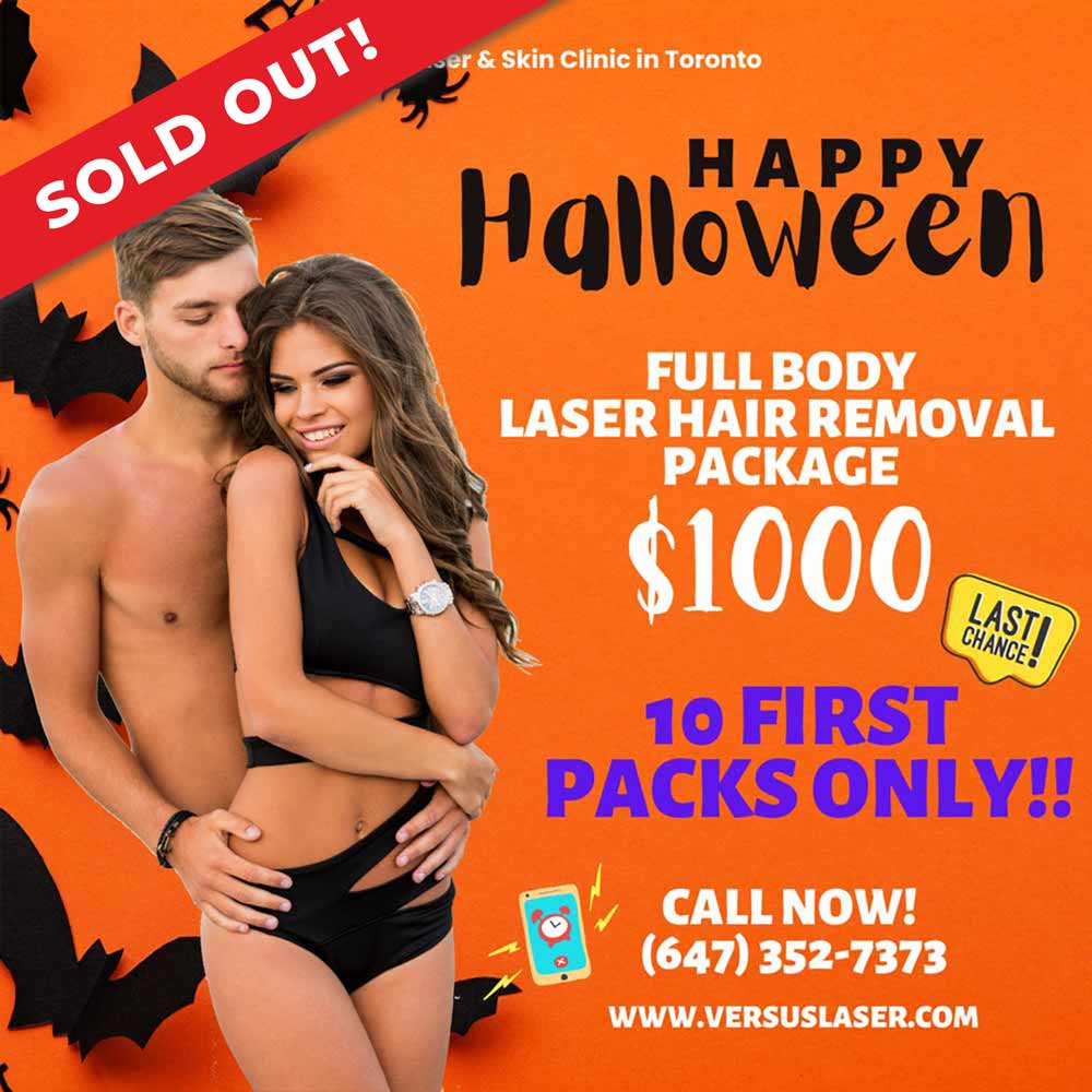 Full body laser hair removal Halloween Special sold out