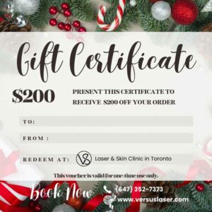 VS Med Spa Gift Certificate Christmas $200