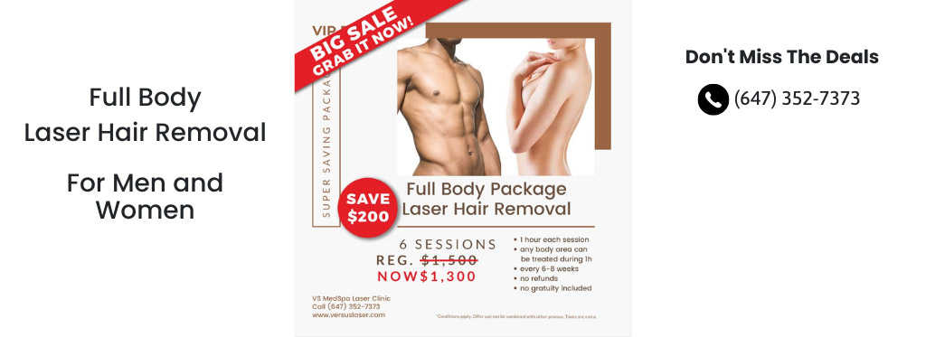 Laser Hair Removal Full body with Brazilian